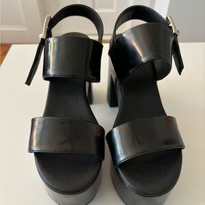 Black Jeffrey Campbell Platform Sandal Heels size 7